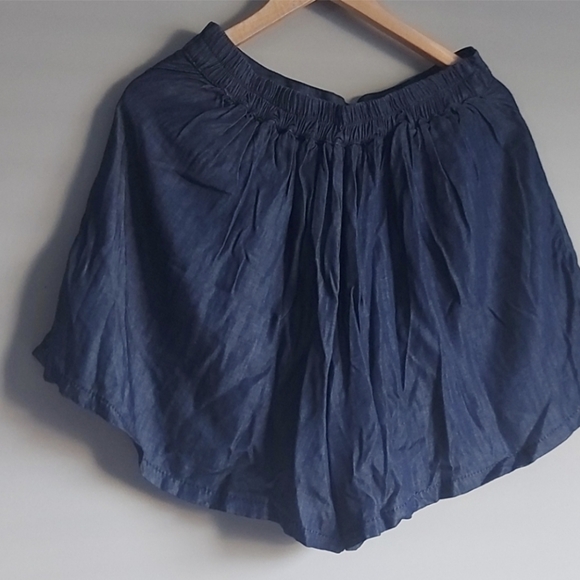 NWT Vosari Blue Embroidered Skort | Lemon Dress Boutique | Cotton Tencel - Picture 2 of 5